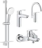 Набір змішувачів для ванни та кухні Grohe Eurosmart Tempesta 110 Cube (UA123248M3)