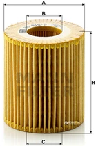 Фильтрующий элемент масляного фильтра MANN HU 815/2x