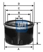 Масляный фильтр UFI 2317500 Alfa Romeo 166; Fiat Tipo, Punto 0060574554, 4434792, 5012555