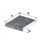 Фильтр салона WIX FILTERS WP2159 Toyota Prius, C-HR; Lexus RX 871390K070, 871390K060, 871390K040