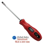 Отвертка Intertool шлицевая SL8 х 250 мм (VT-3121)