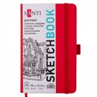 Скетчбук для графіки Santi 13х21 см 80 арк. 110г/м2 червоний (743184)