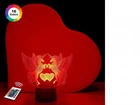 3D ночник "Влюбленные пегасы" (УВЕЛИЧЕННОЕ ИЗОБРАЖЕНИЕ)+пульт ДУ +сетевой адаптер +батарейки (3ААА) 3DTOYSLAMP
