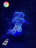 3D нічник "Космонавт 2" (ЗБІЛЬШЕНИЙ ЗОБРАЖЕННЯ) + пульт ДК + мережевий адаптер + батарейки (3ААА) 3DTOYSLAMP