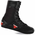 Боксерки шкіряні чорні для тренувань та змагань Fistrage Fight Gear 4543 розмір 41 Black