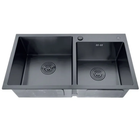 Кухонна мийка з нержавіючої сталі Zerix ZH7843D-215 Nano-Black MX1594