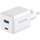 Сетевое зарядное устройство Proove Pocket GaN Plus 25W Type-C + USB White (60246WH)