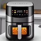 Аэрогриль без масла Rainberg RB аэрофритюрница 3800 Вт с чашей 8,5 л антипригарное покрытие воздушная мультипечь, электрический гриль (S9ZZ)