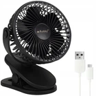 Аккумуляторный настольный вентилятор с зажимом Ruhhy 3в1 1200 мАч USB-C 18 x 16 x 13 см Черный (25567)