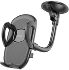 Автодержатель для телефона Hoco H10 General car holder (windshield) Black (6931474791580)