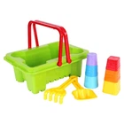 Песочный набор Technok Toys 4500 — ведро, лопатка, грабли и формочки
