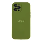 Чохол Silicone Case Full Size with Frame для iPhone 12 Pro Max Колір 45.Army Green