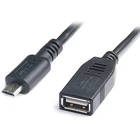 Кабель REAL-EL USB - micro USB V 2.0 (F/M), 0.1 м, черный (EL123500014)