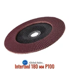 Круг лепестковый торцевой Intertool 180 мм Р100 (BT-0230)