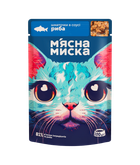 Влажный корм для кошек М'ясна Миска кусочки в соусе с рыбой 100 г