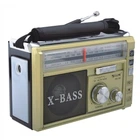 Радиоприемник Golon RX 381 портативный аккумуляторный с USB SD FM AM Золотой