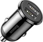 Автомобильное зарядное устройство Baseus Grain Pro 4.8A 2USB, черный (CCALLP-01)