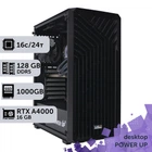 Рабочая станция PowerUp Desktop #278 Core i7 13700K / 128 GB / SSD 1TB / NVIDIA Quadro RTX A4000 16GB специализированная вычислительная графическая система для архитекторов и инженеров