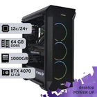 Рабочая станция PowerUp Desktop #269 Ryzen 9 7900x / 64 GB / SSD 1TB / GeForce RTX 4070 12GB специализированная вычислительная графическая система для архитекторов и инженеров