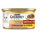 Влажный корм Purina Gourmet Gold с лососем и курицей, кусочки в подливе 85 г