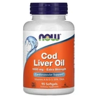 Жирні кислоти Now Foods COD LIVER OIL 1000мг 90 капсул