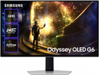 Монитор 27" Samsung Odyssey OLED G6 (LS27DG612SIXCI) Quantum Dot OLED QHD (2K) / 240Hz / 0.3 ms / 10-Bit / 99% DCI-P3 / G-Sync Compatible / FreeSync Premium Pro / DisplayHDR True Black 400