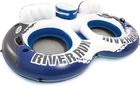 Круг надувной Intex River Run из винила двухместный 243х157 см со спинкой и ручками Синий (33-9-58837)