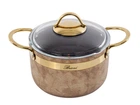Кастрюля с крышкой Royal Stone Ti̇gereye Gold Brioni 764-045 (2.5л/18см)