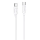 Дата кабель HOCO X115 Surpass Type-C to Type-C 60W (1m) (White) (227537)