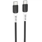 Дата кабель HOCO X82 Silicone Type-C to Type-C 60W (1m) (Black) (230160)