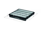 Повітряний фільтр MAHLE/KNECHT LX2750 Toyota Sequoiva, Land Cruiser; Lexus LX 1780151020, 1780138030, 178010S010