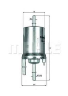Фильтр топливный Knecht/MAHLE KL156/1
