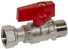 Шариковый кран прямой с накидной гайкой BIANCHI 1/2х1/2" внутренняя-внешняя резьба, red/красный (528M04040F)