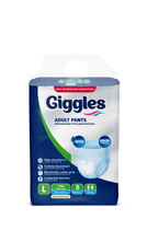 Подгузники трусики для взрослых Giggles Large 100-150 см 8 шт