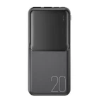 Павербанк XO PR252 з підсвіткою 20000 mAh Чорний