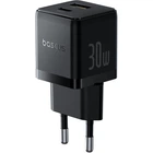 Адаптер сетевой Baseus Palm Fast Charger |1USB/1Type-C, 30W/3A, PD/QC| Black