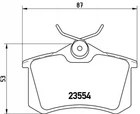 Тормозные колодки BREMBO P85017 Audi A4, A6; Peugeot 208; Volkswagen Golf, Jetta, Polo, Passat, Vento; Seat Cordoba, Exeo; Renault Scenic, Megane, Espace; Skoda Superb; Citroen C3 1K0698451J, JZW698451B, 8E0698451L
