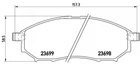 Тормозные колодки BREMBO P56058 Nissan Navara, Qashqai, Murano, Pathfinder; Infiniti FX, M, Q, G, EX; Renault Kaleos DA060EB325, D10605X00A, D10601MF0A