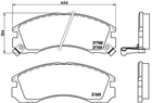 Тормозные колодки BREMBO P54017 Mitsubishi L200, Outlander, Pajero, Galant, Lancer MB857837, X3511003, MZ690332