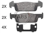 Колодки гальмівні ABS 37974 Renault Sandero, Logan; Dacia Logan 410602396R, 410609646R, 8660003852