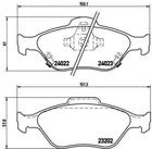Гальмівні колодки BREMBO P83085 Toyota Yaris 04465YZZDS, 044650D050, 044650D050000