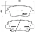 Тормозные колодки BREMBO P30067 Hyundai I40, I30, Sonata, Elantra, I20, Tucson, Accent; KIA Carens, Ceed, Rio, Soul, Optima, Pro Ceed 583021RA30, 48413350B0, 583021WA35