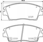 Гальмівні колодки BREMBO P30096 Hyundai Tucson 58101D3A00, 58101D3A10, 58101D3A11