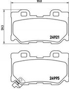 Тормозные колодки BREMBO P56095 Infiniti Q, M, FX, QX, G D4060JL00K, D4060JL00J, D4060JL00A