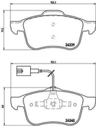 Гальмівні колодки BREMBO P23103 Alfa Romeo 159 77364587, 71772218, 77363599
