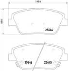 Тормозные колодки BREMBO P30 066 KIA Optima; Hyundai Sonata 581012TA50, 581013QA50, 581014UA00