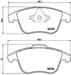 Колодки гальмові BREMBO P24076 Land Rover Freelander; Ford Mondeo, Galaxy, S-Max; Volvo S80, V70, S60, V60, XC70; Jaguar XE ME6G9J2K021AA, LR004936, BG912K021AA
