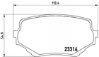 Гальмівні колодки BREMBO P79009 Suzuki Vitara, Grand Vitara 5520065D00, 5520065D01, 5520065D10