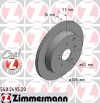 Диск тормозной Zimmermann (540249520)