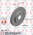 Диск гальмівний Zimmermann (280317552)